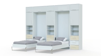 Шкаф-кровать трансформер Вилли BMS с 2 местами