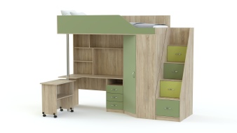 Детская кровать чердак Мерабель 1 BMS для девочек