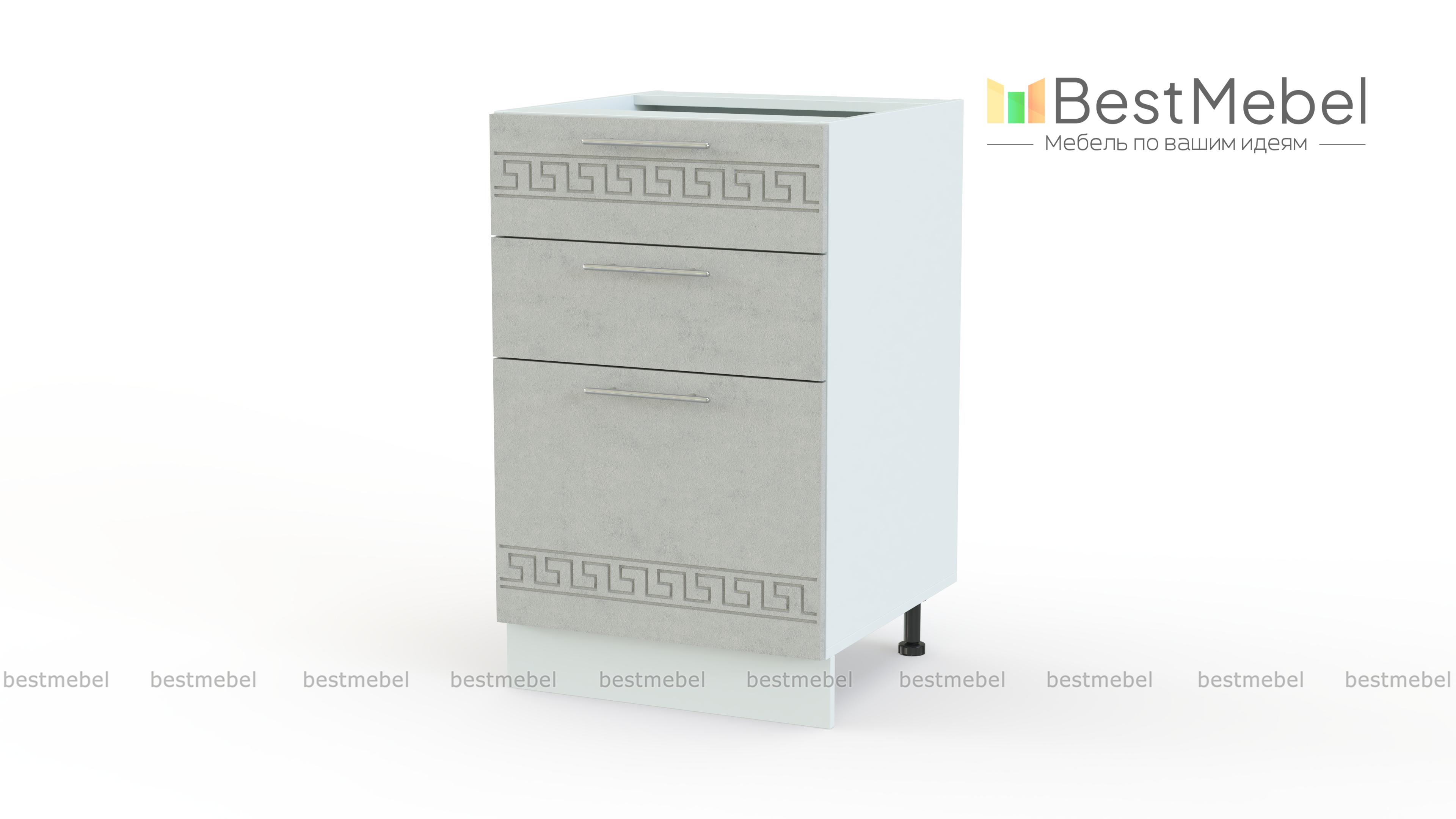 Тумба напольная 3 ящика  Греция BMS - Фото