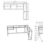 Чертеж Стол компьютерный Виктор 3 BMS