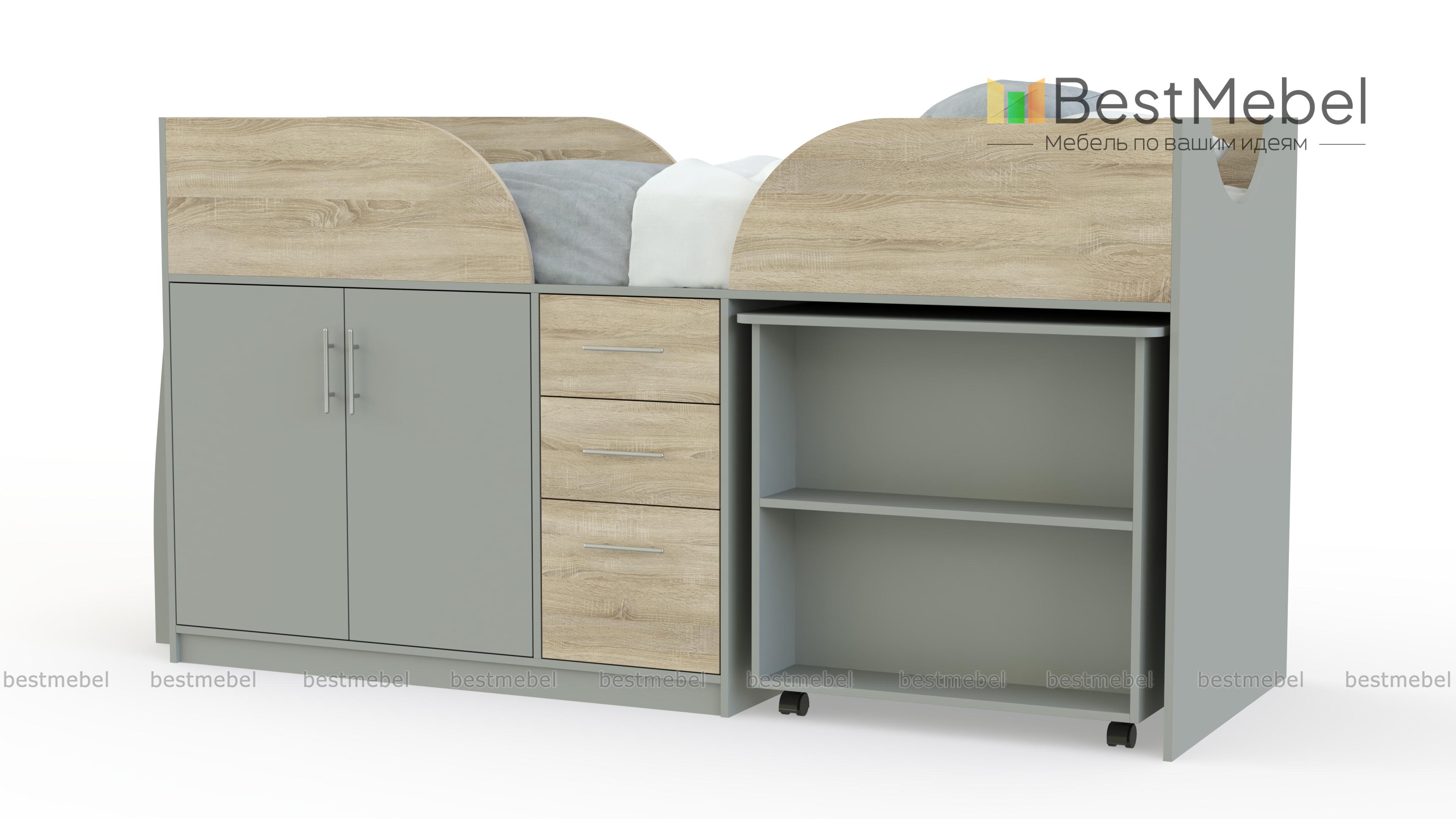 Детская кровать-чердак Дет41 BMS - Фото