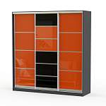 Шкаф-купе трехдверный Классик Цветные стекла BMS - Фото 1