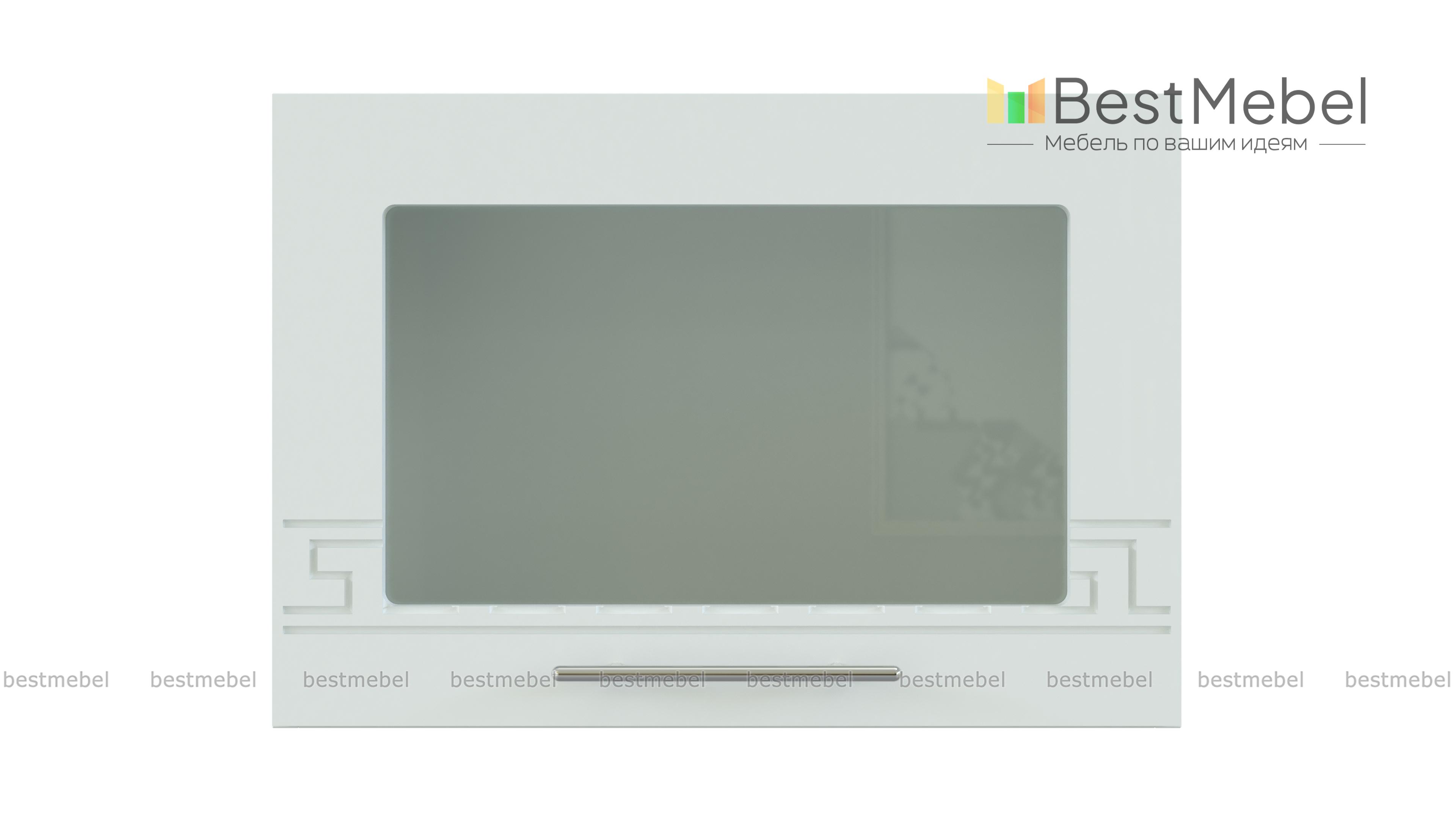 Шкаф навесной под вытяжку со стеклом Греция BMS - Фото