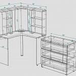 Чертеж Угловое трюмо Полли-8 BMS