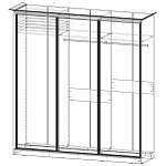 Шкаф-купе Инесса 2 BMS (Белье - Платье (станд. 3))