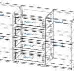 Схема сборки Комод с подсветкой Сорренто BMS