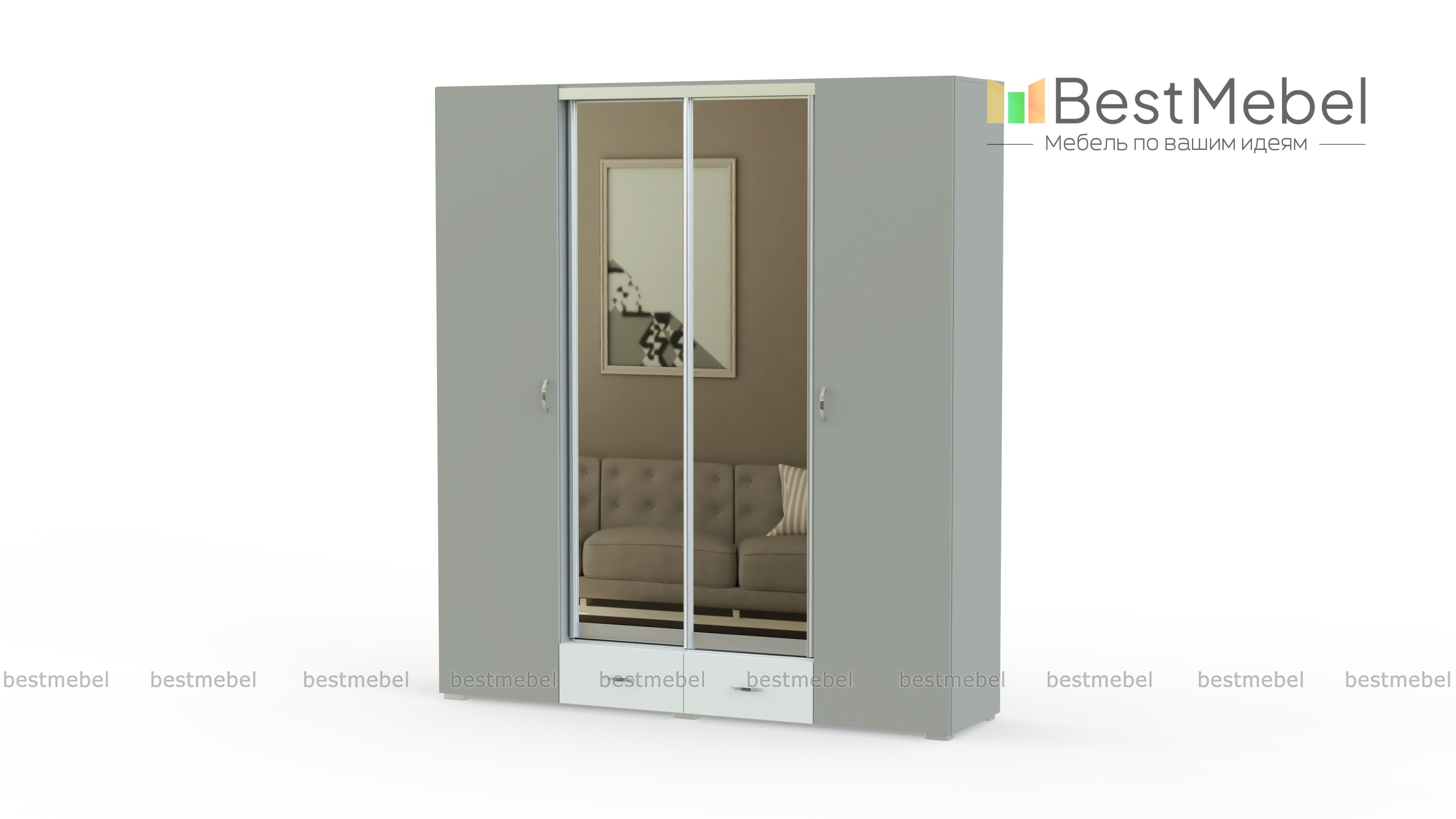 Распашной шкаф Линда-4 BMS - Фото