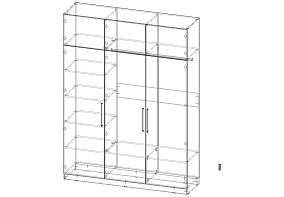 Распашной шкаф Вилета 6  (1800х2400х500)