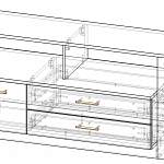 Чертеж Тумба ТВ Оскар BMS