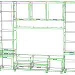 Чертеж Стенка для гостиной Инесса 3 BMS