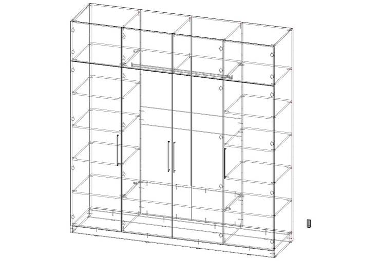 Распашной шкаф Вилета 8