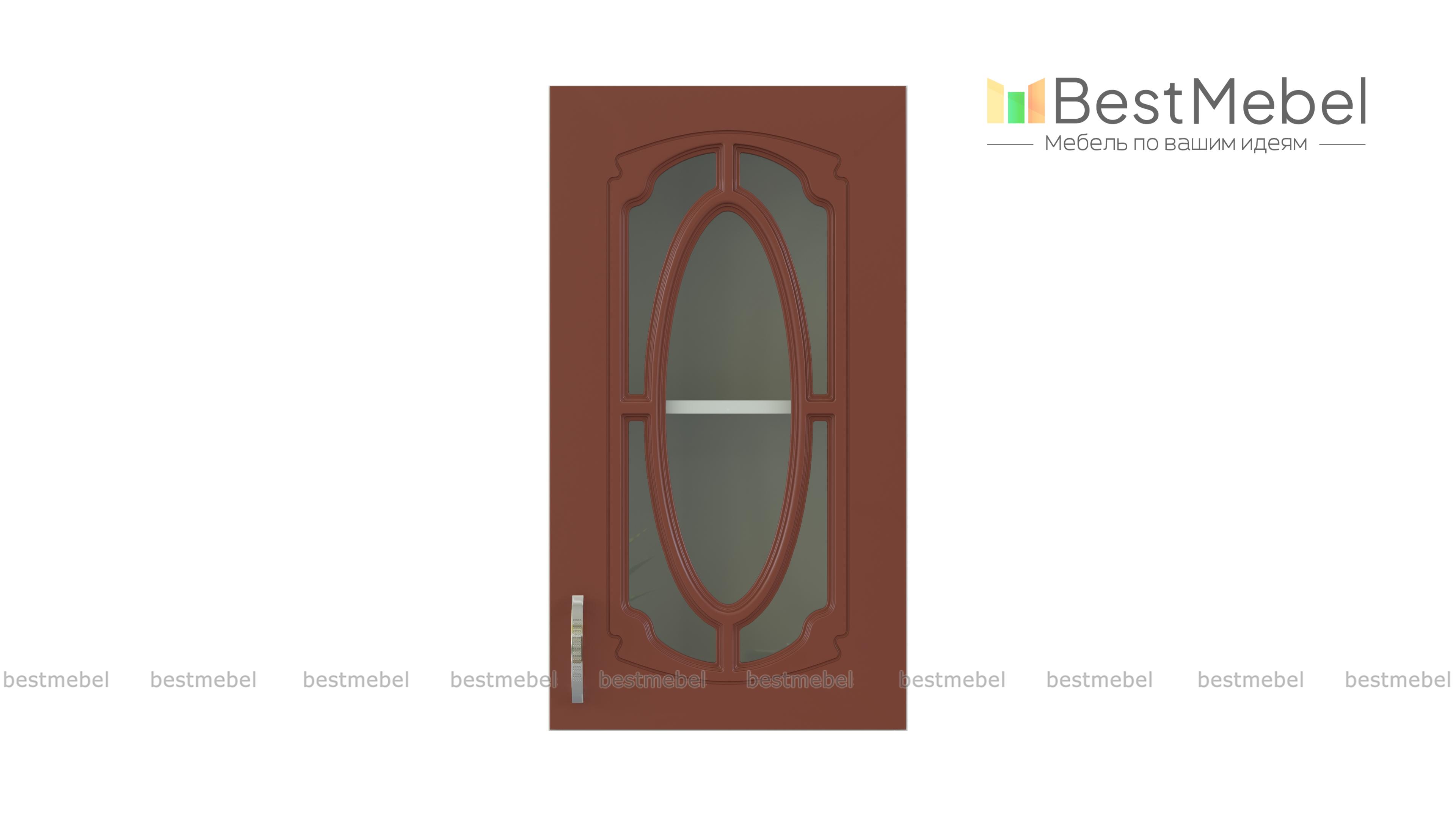 Шкаф верхний с 1-ой остекленной дверцей Настя BMS - Фото