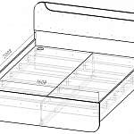Чертеж Кровать Пальмира BMS