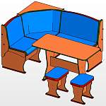 Схема сборки Кухонный уголок Орхидея-Люкс BMS