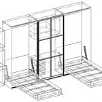 Чертеж Шкаф-кровать трансформер Перу 23 BMS