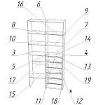 Схема сборки Стеллаж для одежды Мирта 39 BMS