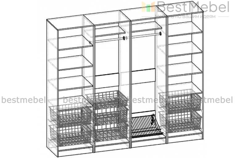 Гардеробная Мишель 8.01 BMS - Фото