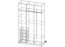 ЭСКИЗ Шкаф для одежды Бронкс  (1500х2600х500)