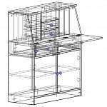 Чертеж Компьютерный стол-трансформер Ульяна 1 BMS